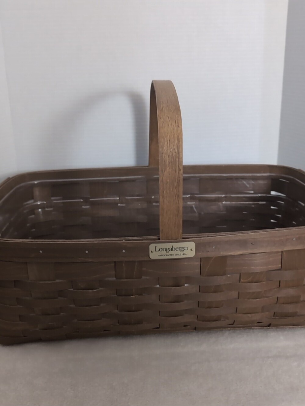Rare Longaberger 125th Anniversary Large Gathering Basket Rich Dark Brown